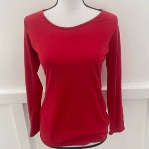 Red long sleeved tee
